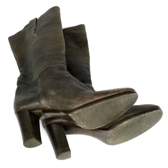 Hugo Boss Pebble Full Grain Mid Calf Leather Boots - Picture 4 of 6